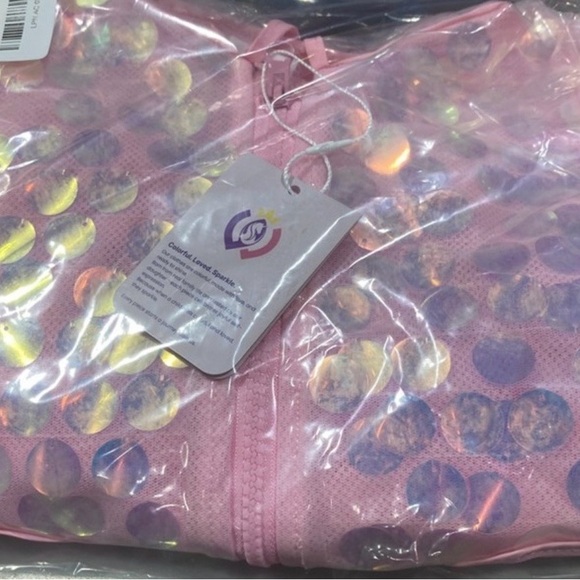 NWT Girls Pink Sequin Waterproof Raincoat with Hood | Size 4T - Picture 7 of 7